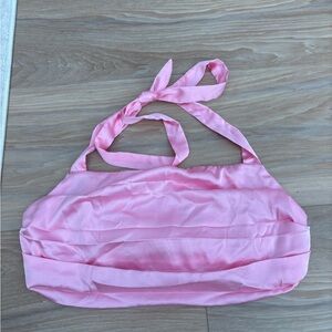 Princess Polly Blush Pink Tie Halter Top